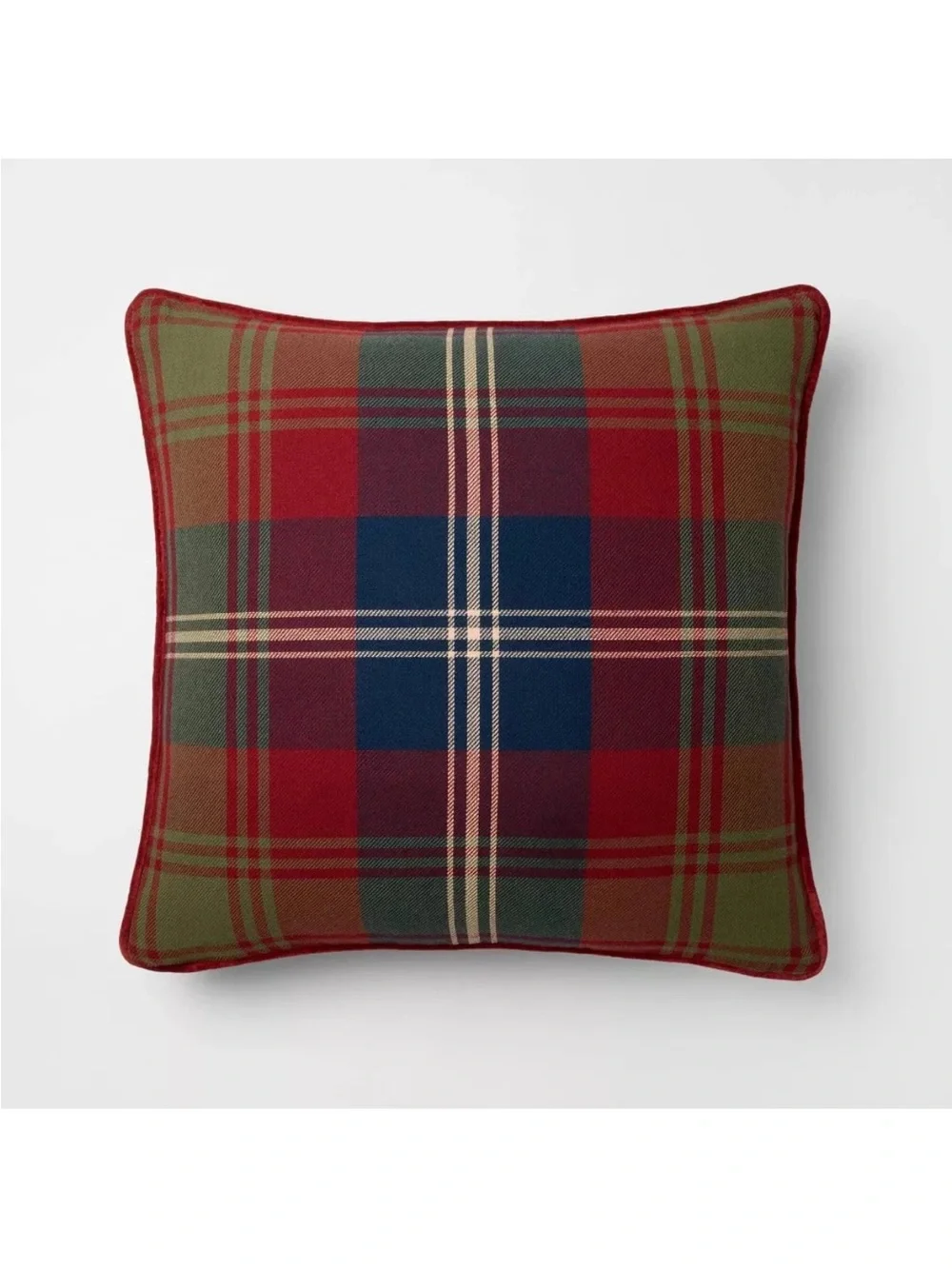 NEW / Tartan Holiday Plaid Pillow - 24x24 - Threshold designed with Studio McGee